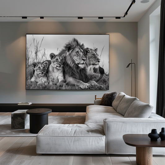 Lion couple - Photography on plexiglass