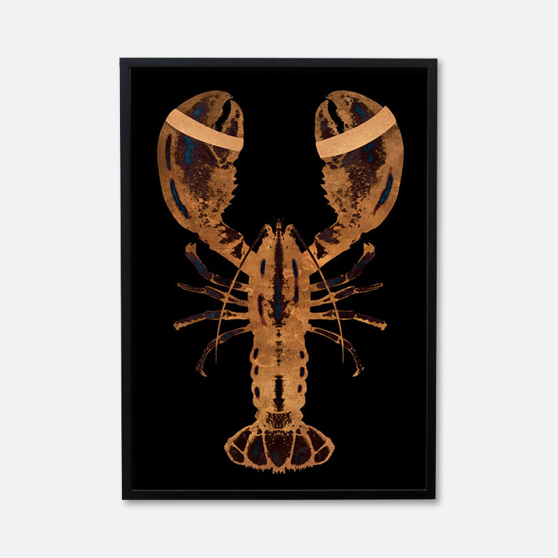 Lobster Black Verticaal- plexiglas schilderij - kunst