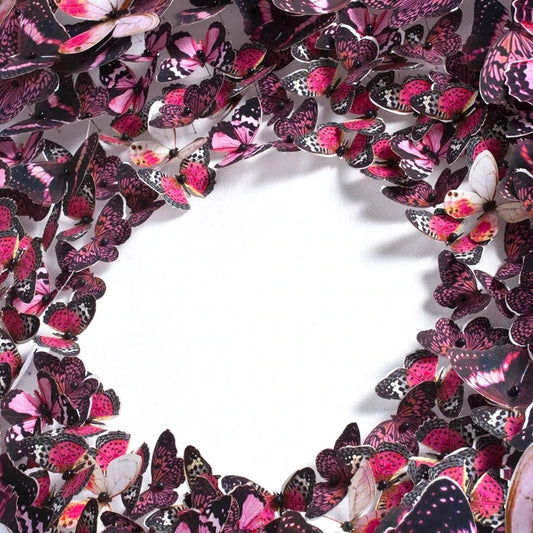 Vlinder Mandala Pink - 3d art - Abstract schilderij- plexiglas schilderij - kunst