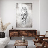 African cheetah - Zwart wit schilderij- plexiglas schilderij - kunst