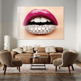 Diamond Lips- plexiglas schilderij - kunst