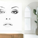 Dreamy Eyes - Zwart wit schilderij- plexiglas schilderij - kunst