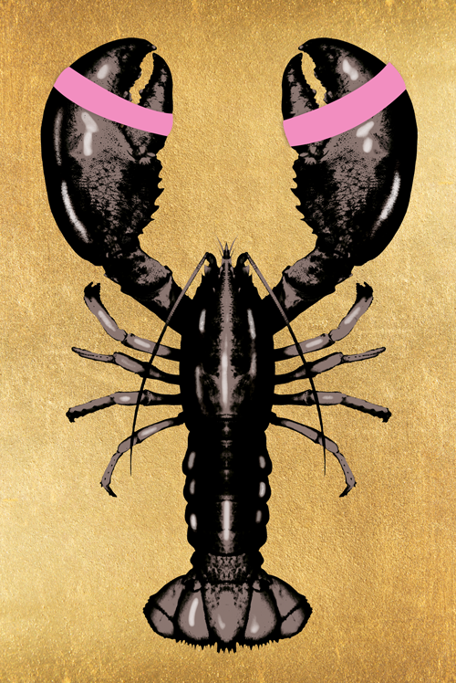 Lobster Royal Pink Verticaal- plexiglas schilderij - kunst