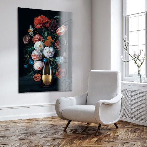 Sip Of Luxury - Bloemen schilderij- plexiglas schilderij - kunst