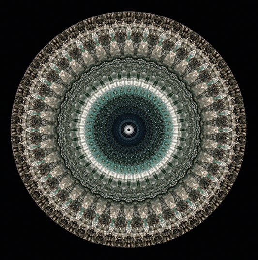 Dollar Mandala - Abstract schilderij- plexiglas schilderij - kunst