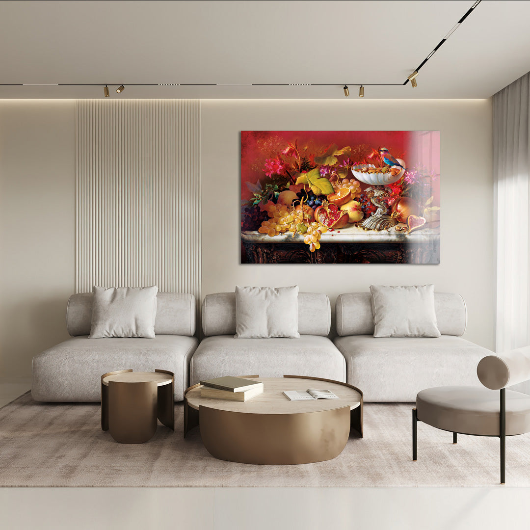 Table of Luxury - Bloemen schilderij- plexiglas schilderij - kunst